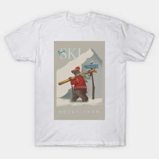 Mount snow ski bear T-Shirt